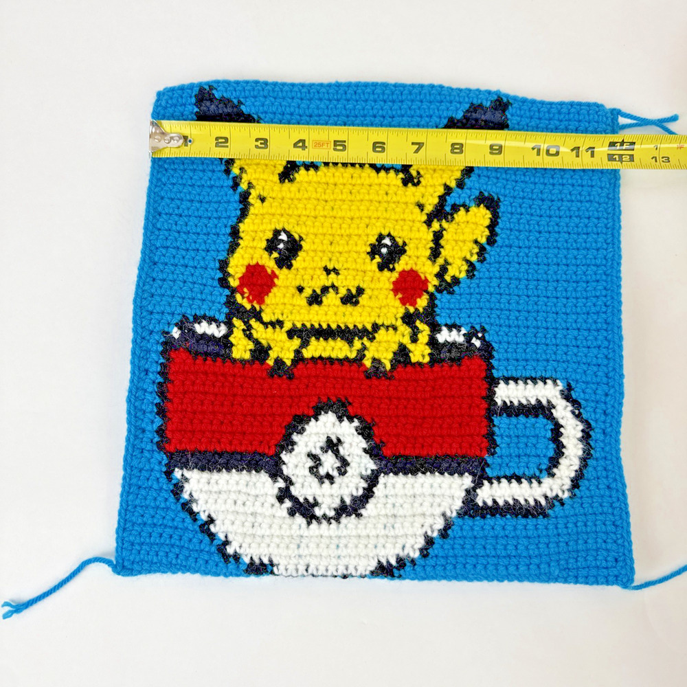 Pikachu crochet bag laptop cover pouch NO HANDLE - Picture 5 of 8